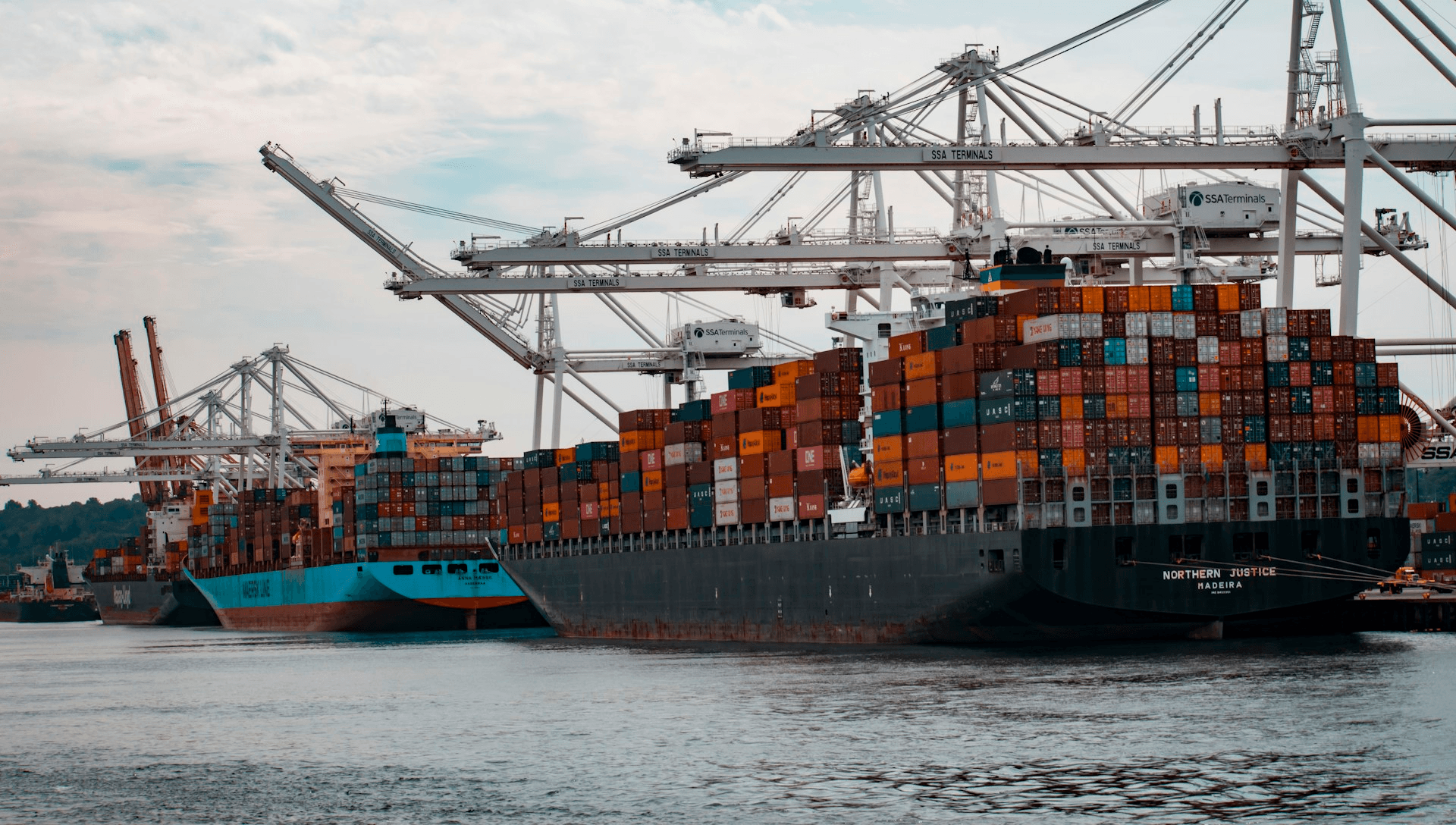 Sea freight container ship